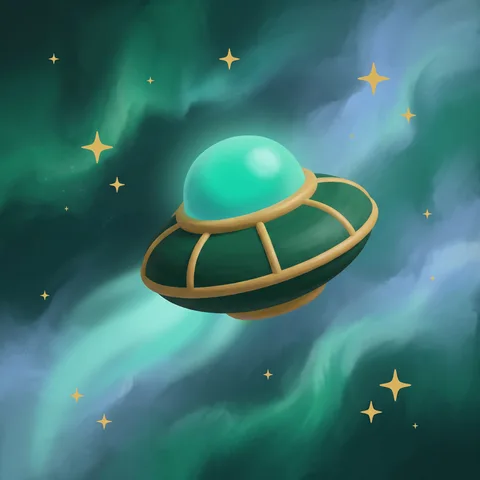The ship, on the aurora